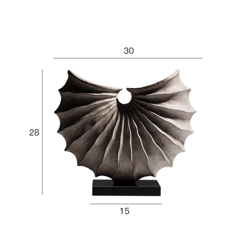 Whispering Waves Stone Shell Sculpture