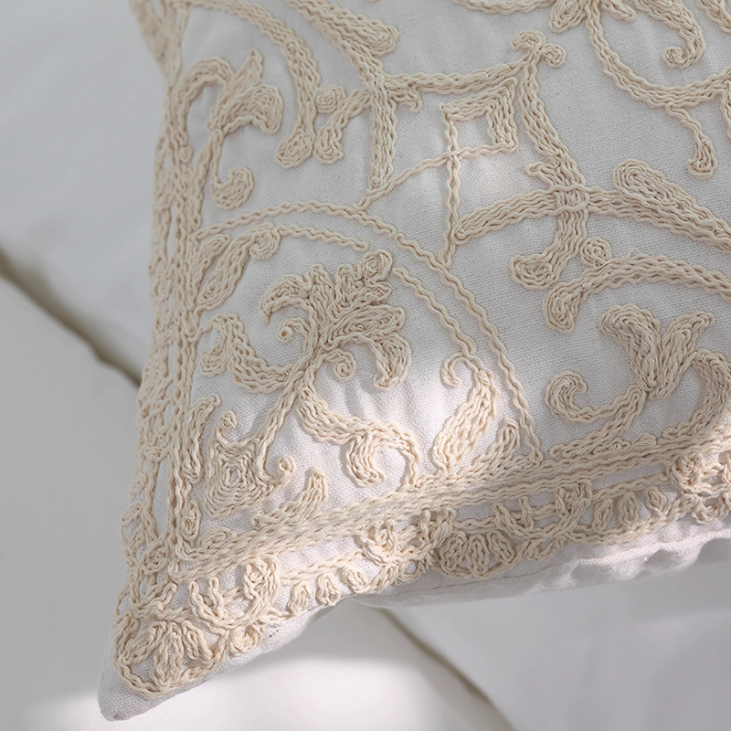 Vintage Lace Embroidered Pillow Cover