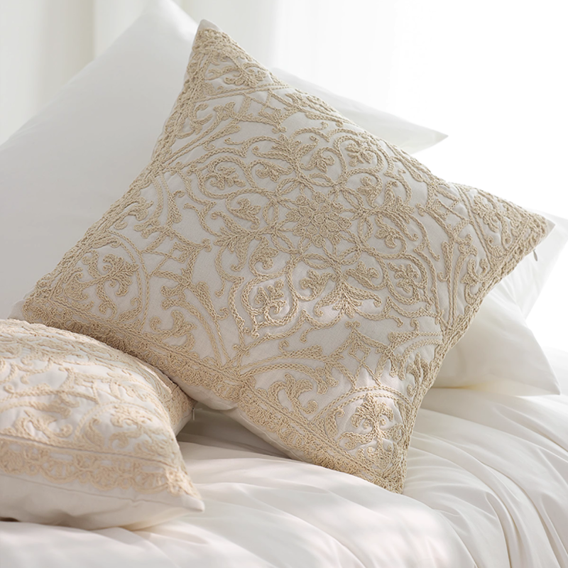 Vintage Lace Embroidered Pillow Cover