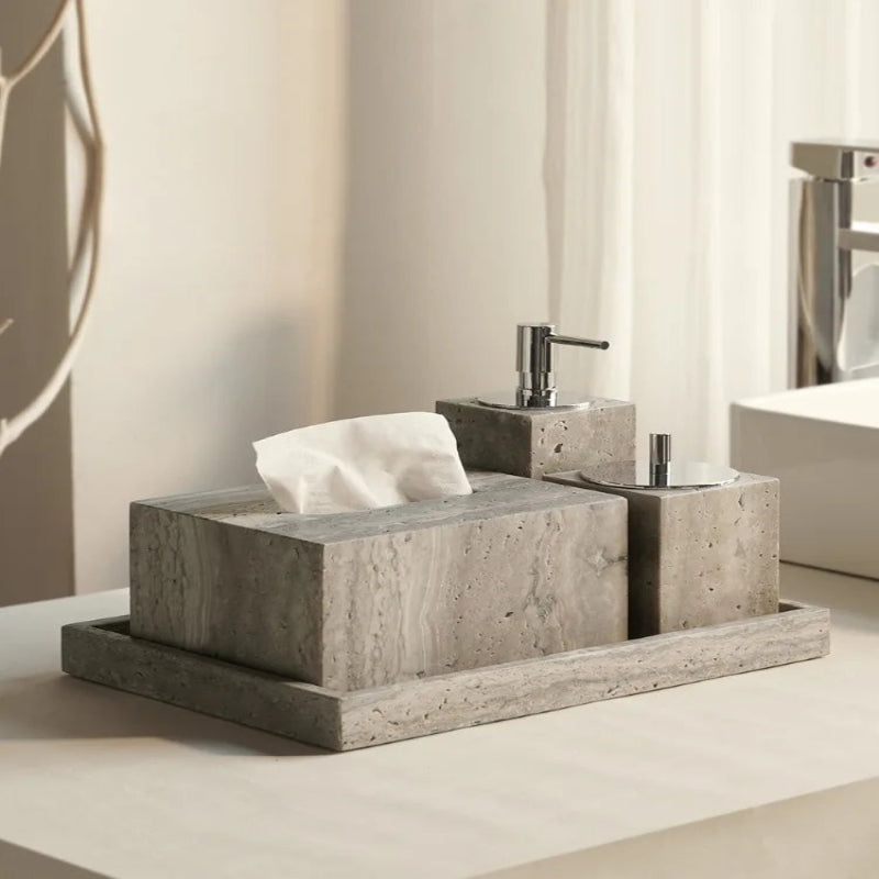 Stone Serenity – Natural Stone Bathroom Decor Collection
