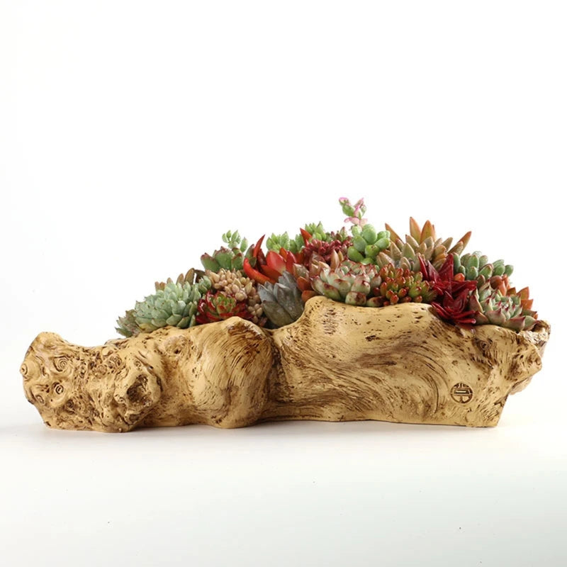 DriftRoot – Handcrafted Resin Log Planter