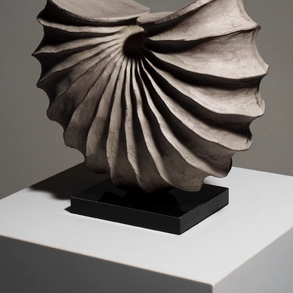 Whispering Waves Stone Shell Sculpture