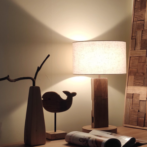 Timber Glow Rustic Table Lamp