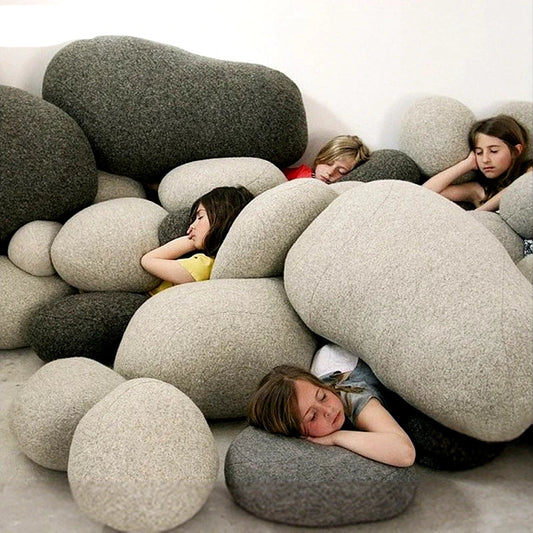 PebbleNest – 3D Stone-Style Floor Cushions