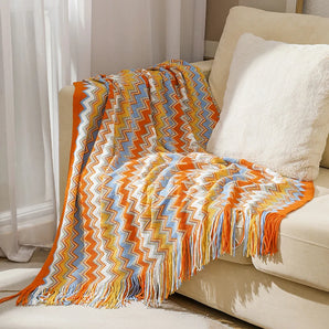 Vibrant Cotton Throw Blanket