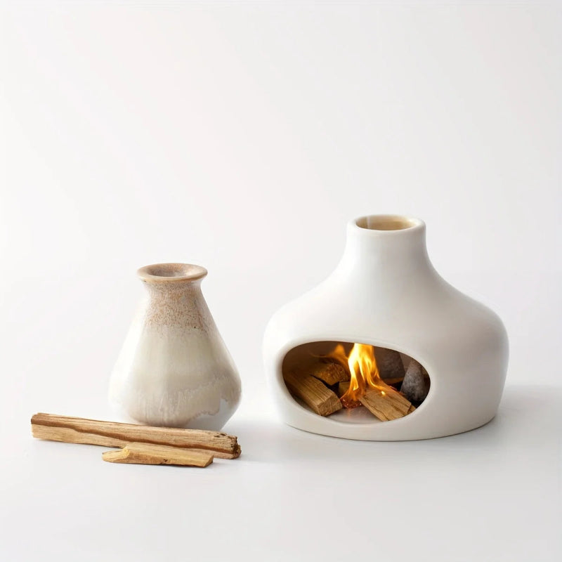 LumiGlow – Mini Ceramic Tabletop Fireplace