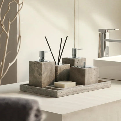 Stone Serenity – Natural Stone Bathroom Decor Collection