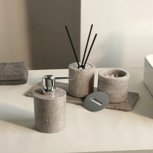 Stone Serenity – Natural Stone Bathroom Decor Collection